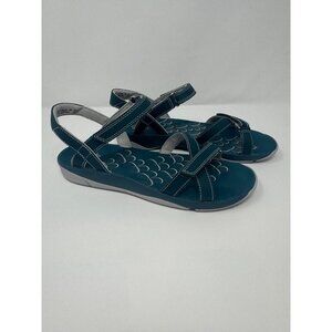 Clarks Women's Tresca Trace Sandal Size 8 Teal Adjustable Strappy